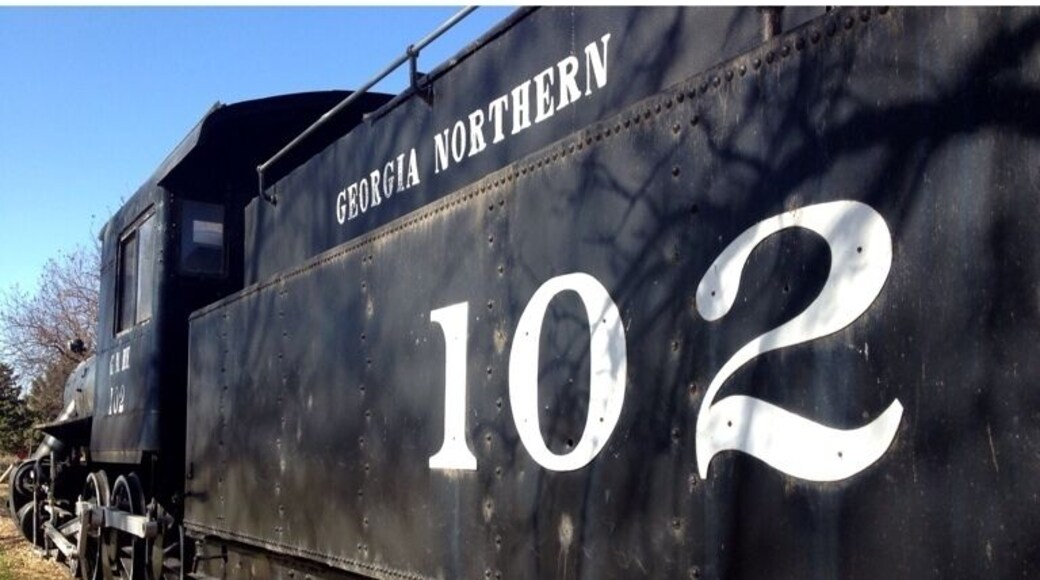 Period village recreated and vintage trains.