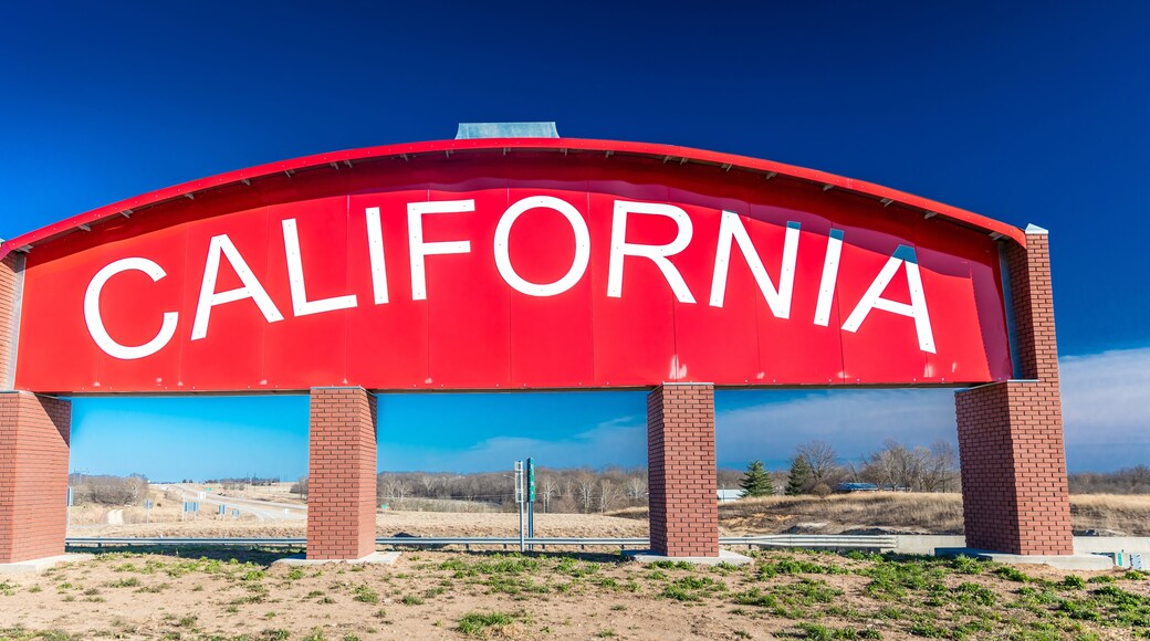 California Red Roadsign off Interstate 70 / 40