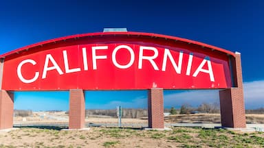California Red Roadsign off Interstate 70 / 40