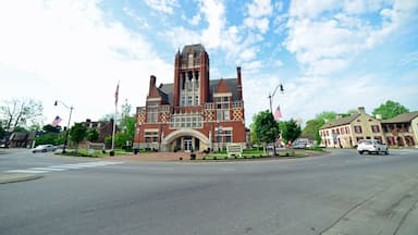 Old city hall in small town on the Kentucky bourbon trail