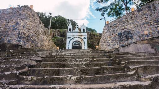 ruins of the church of La Esperanza city Honduras
