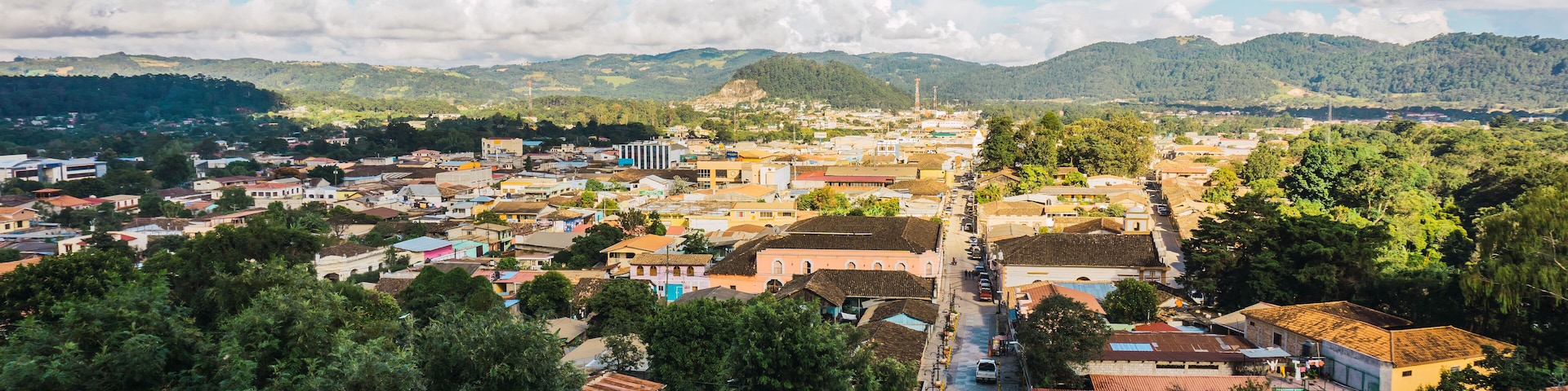 Small town view in La Esperanza Intibuca Honduras