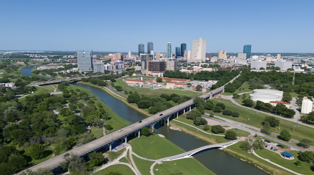 Fort Worth Texas Skyline and Trinity River Park