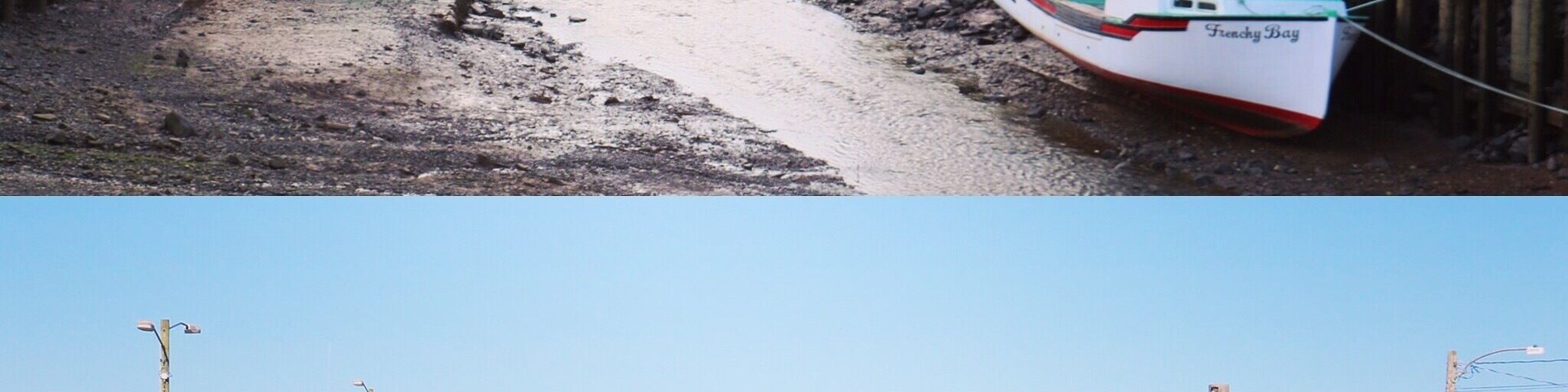Enjoyed fresh fish & chips on the deck of the lobster pound while we watched the worlds highest tide come and go