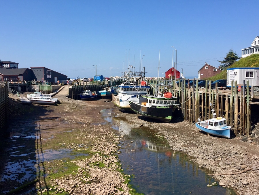 Low tide at Halls Harbor. Located on the bay of Fundy this area has tidal changes of 40-52 feet daily. Really amazing to see.