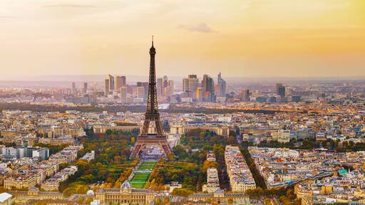 Aerial view of Paris