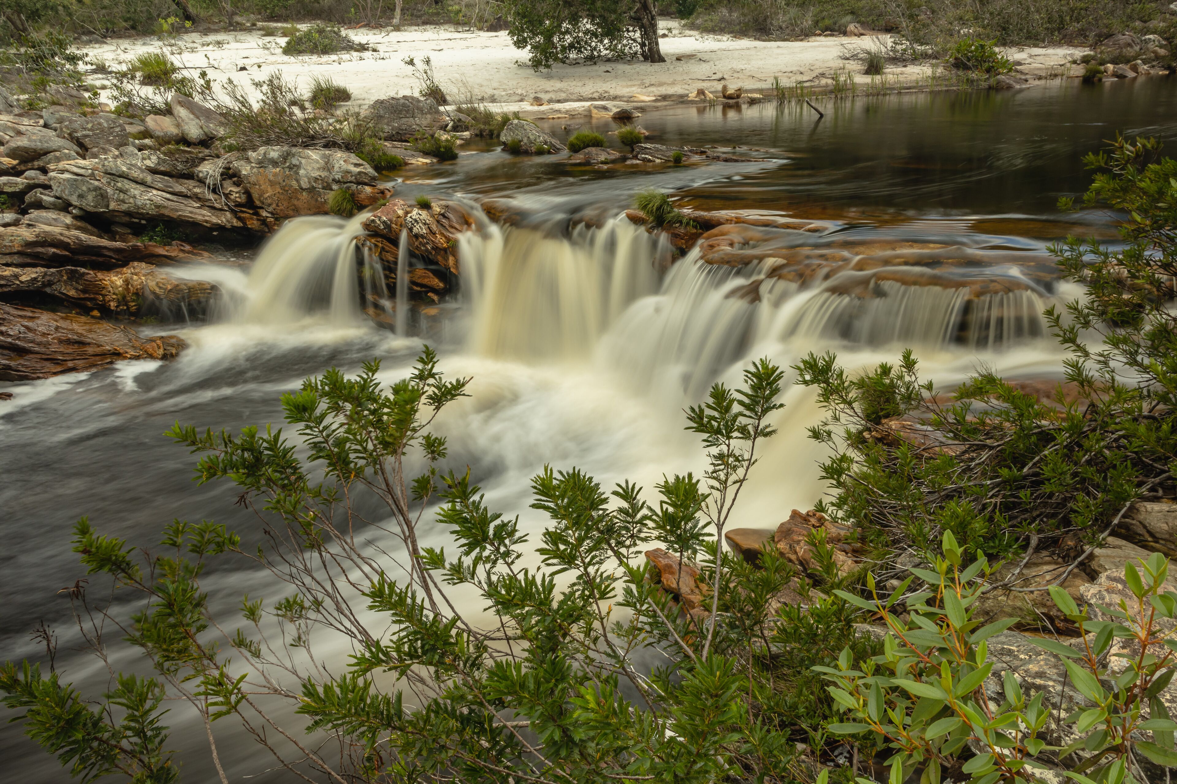 natural landscape in the city of Sao Goncalo do Rio das Pedras, State of Minas Gerais, Brazil