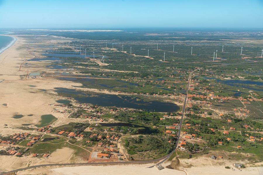 Parque eólico em Luís Correia no Ceará