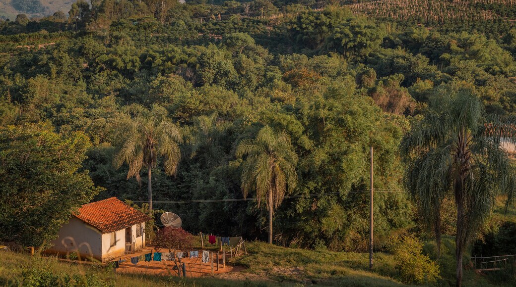 Bueno Brandão, Minas Gerais, Brasil: Casa simples na zona rural nas montanhas da Mantiqueira