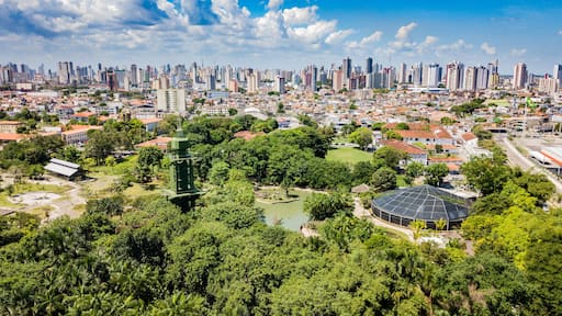 Belém, Pará. Aerial view of the Mangal das Garças Park in the city of Belém