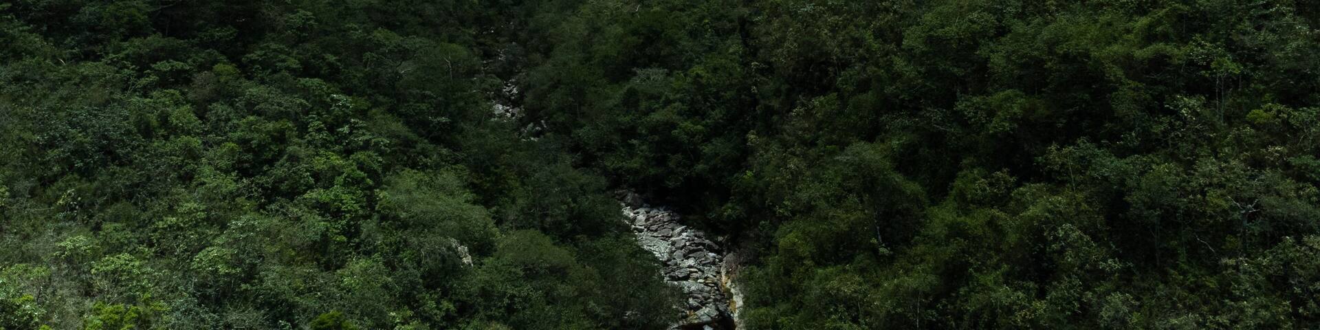 Bocaina waterfall in the Peixe Tolo Canyon in Minas Gerais, Brazil