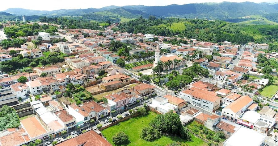 Aerial image of Jacutinga, city of Minas Gerais