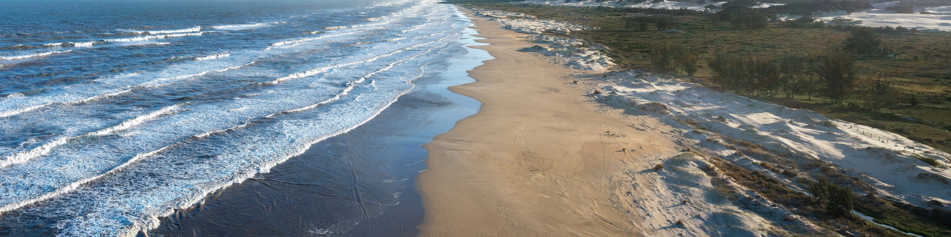 Aerial view of Itapeva Beach - Torres, Rio Grande do Sul, Brazil