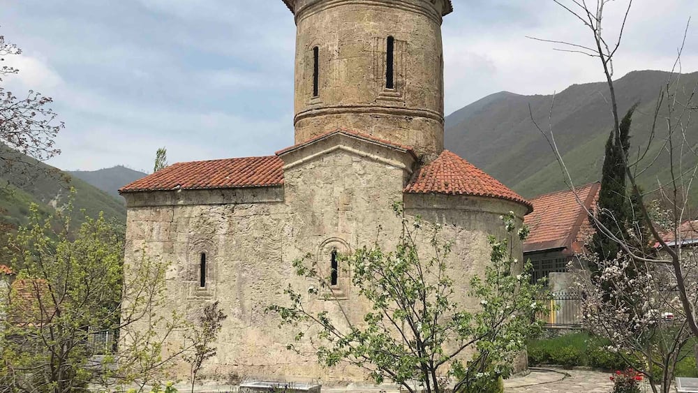 A little bit outside Azerbaijan’s second city you’ll find this cute small church, surrounded by the mountains it’s pretty picturesque.