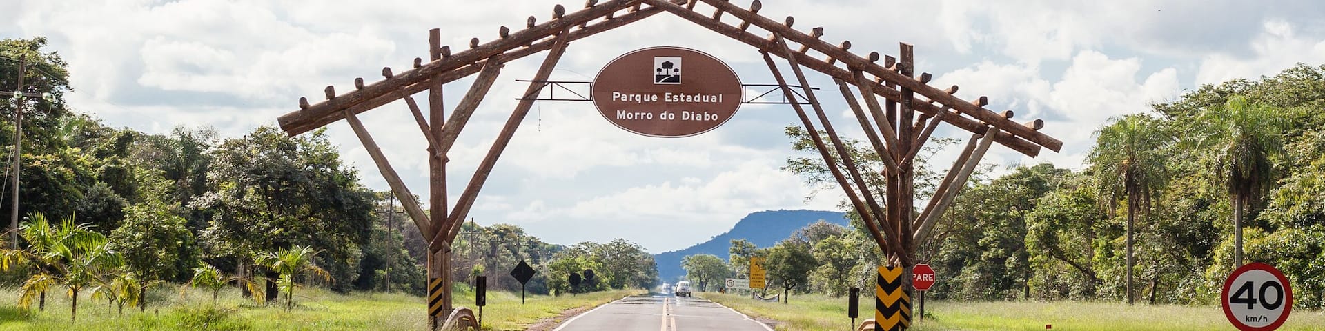 Gateway of Morro do Diabo (Devil's Hill) State Park - Teorodo Sampaio - Sao Paulo - Brazil