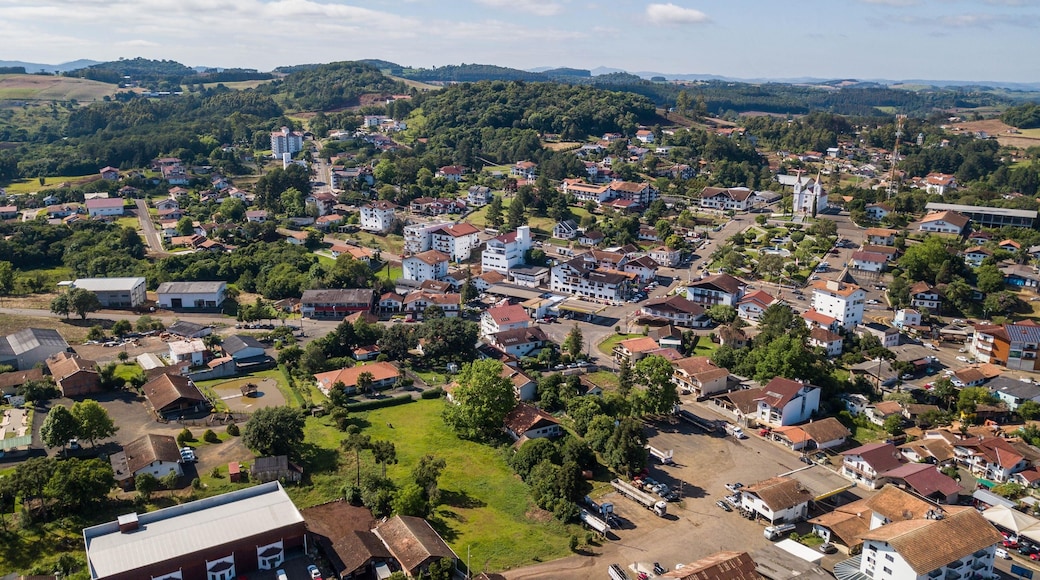 Treze Tílias - SC. Aerial view of Treze Tílias city - Santa Catarina - Brazil