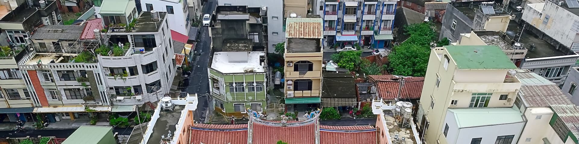Aerial view of Peitian Temple.