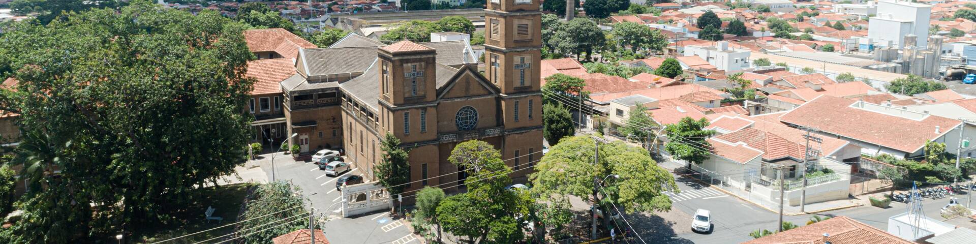 Aerial view of the Mococa city, São Paulo / Brazil.
