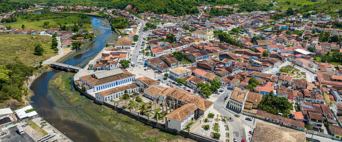 Aerial of Laranjeiras, Sergipe, Brazil