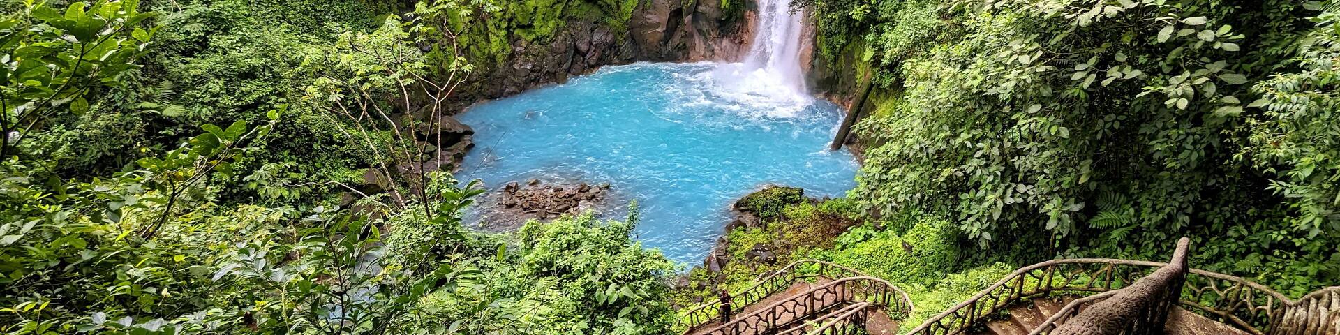 Rio Celeste Waterfall and pool in Tenorio Volcano National Park, Alajuela Province, Costa Rica
