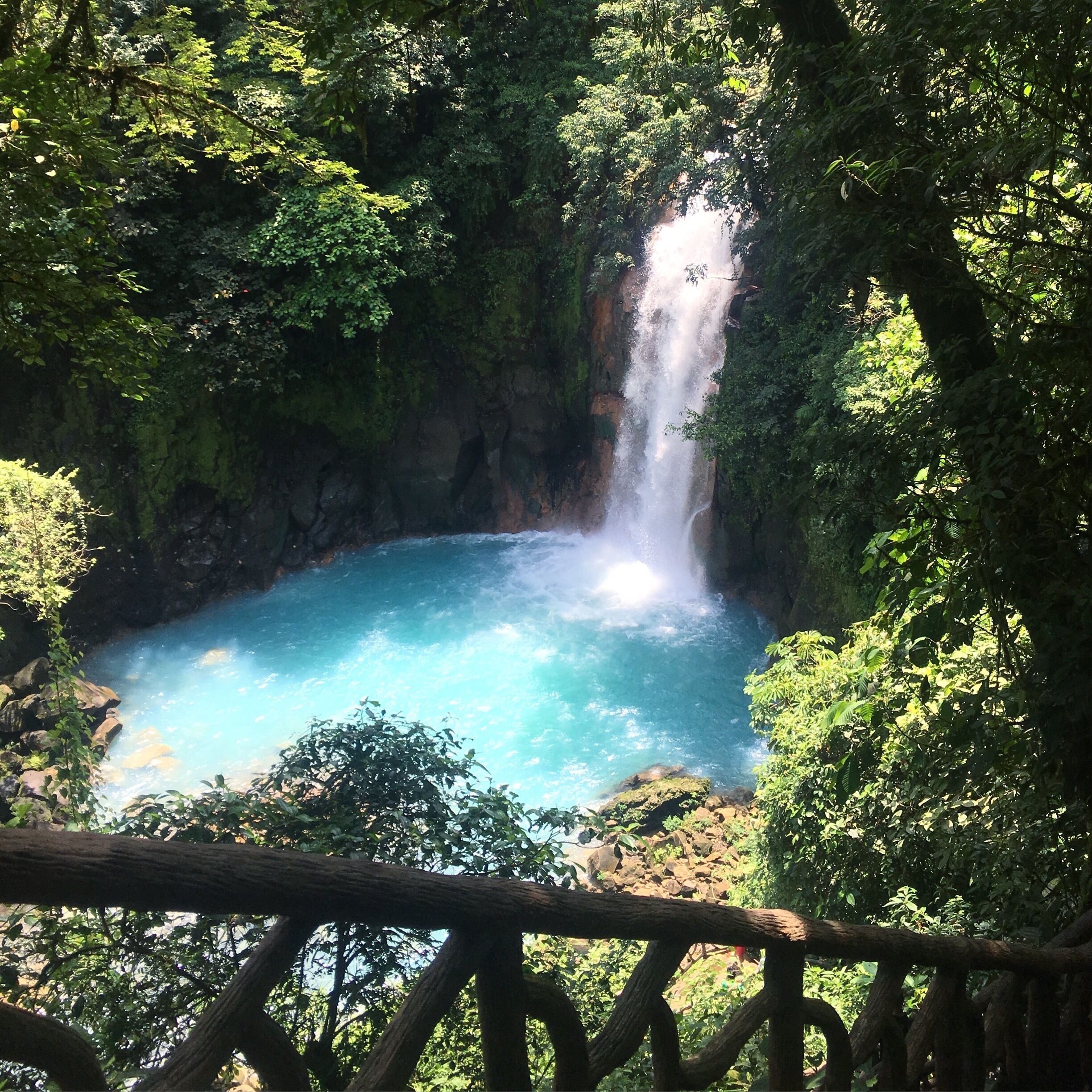 Where volcanic minerals and water mix to create this brilliant blue water. 