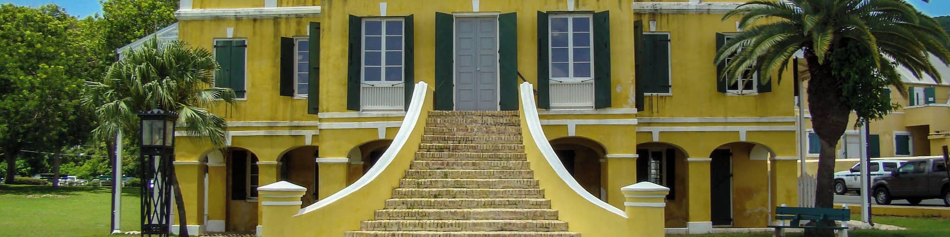 Old Danish Customs House next to Fort Christiansvaern.