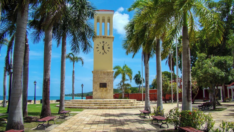 A beautiful park area next to Fort Frederiksted.