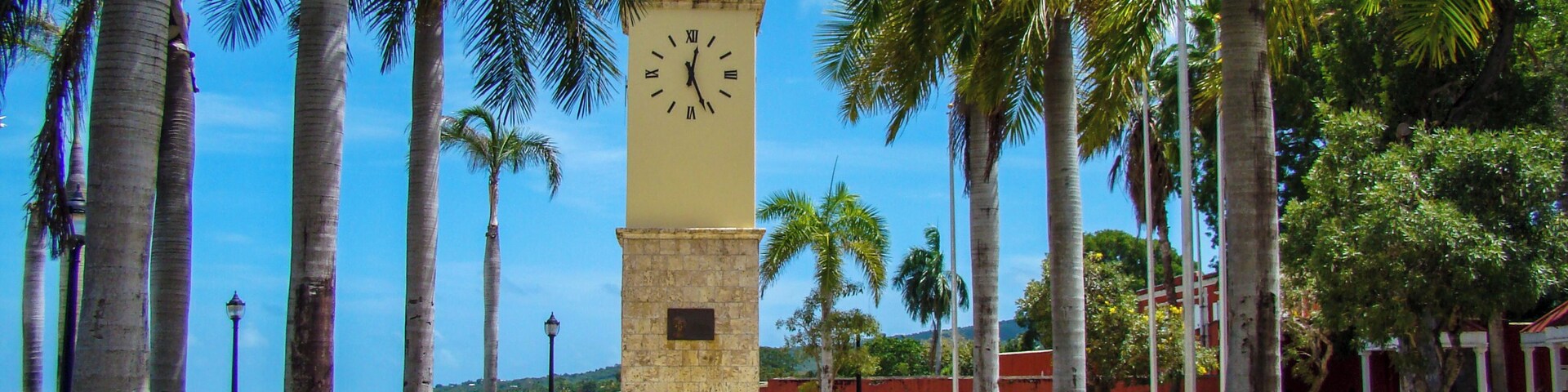 A beautiful park area next to Fort Frederiksted.