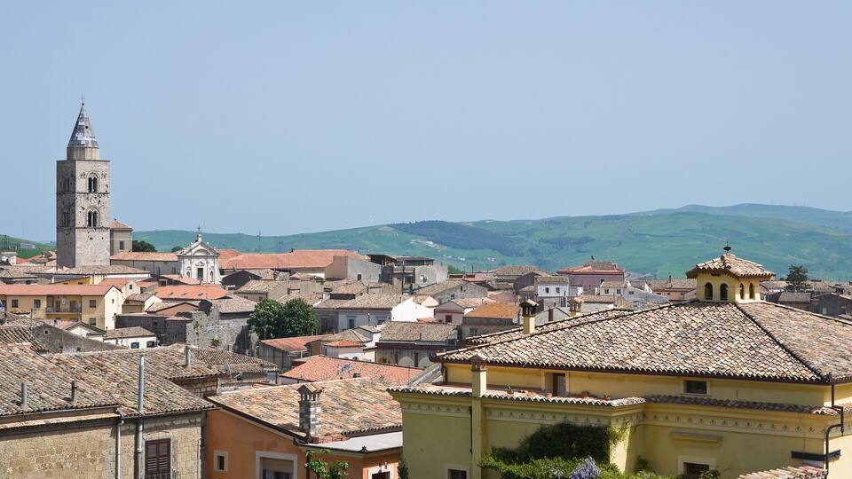 Panoramic view of Melfi. Basilicata. Italy.