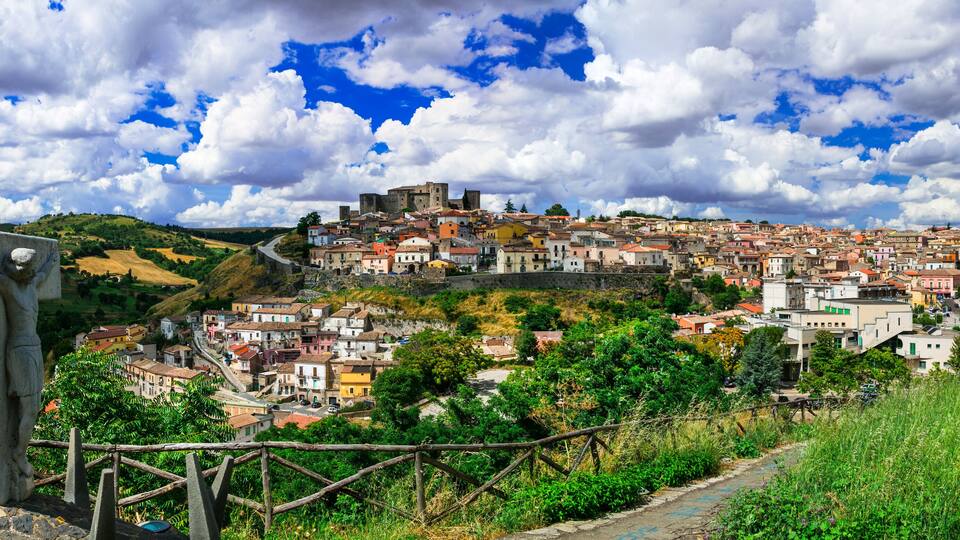 Beautiful medieval villages (borgo) of Italy - scenic Melfi in Basilicata.