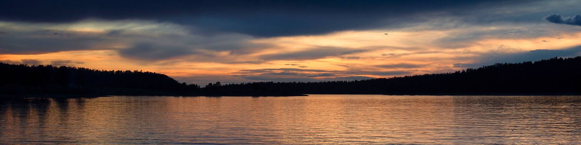 Colorful sky over Keyhole Lake