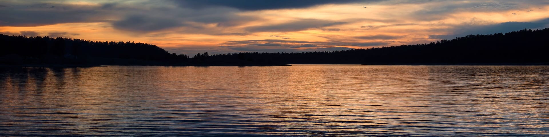 Colorful sky over Keyhole Lake