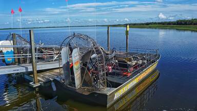 Great day out & my first air boat ride at Wild Florida.
Saw plenty of wild alligators & bird life.
Highlight was watching an osprey (fishing eagle ) diving for fish.