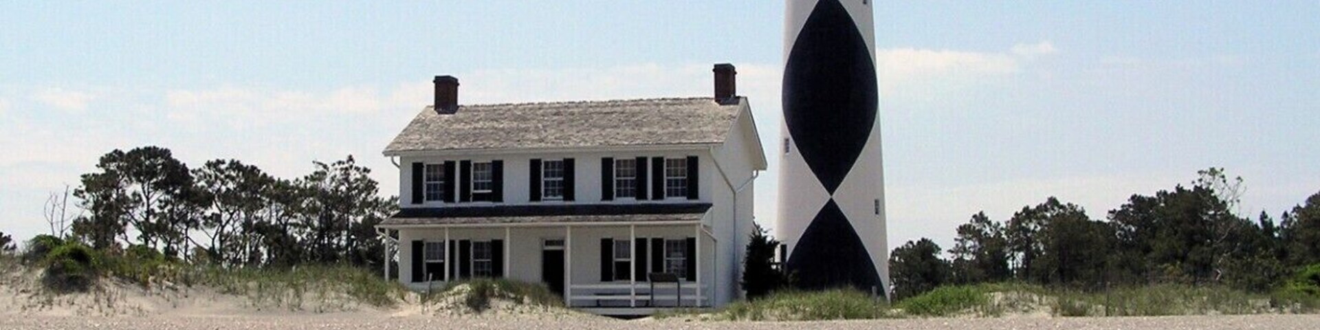 The Cape Lookout Lighthouse, off the coast of North Carolina, and only accessible by boat. I chose to kayak there on a beautiful day, departing from Harker's Island for the 3-4 mile journey.