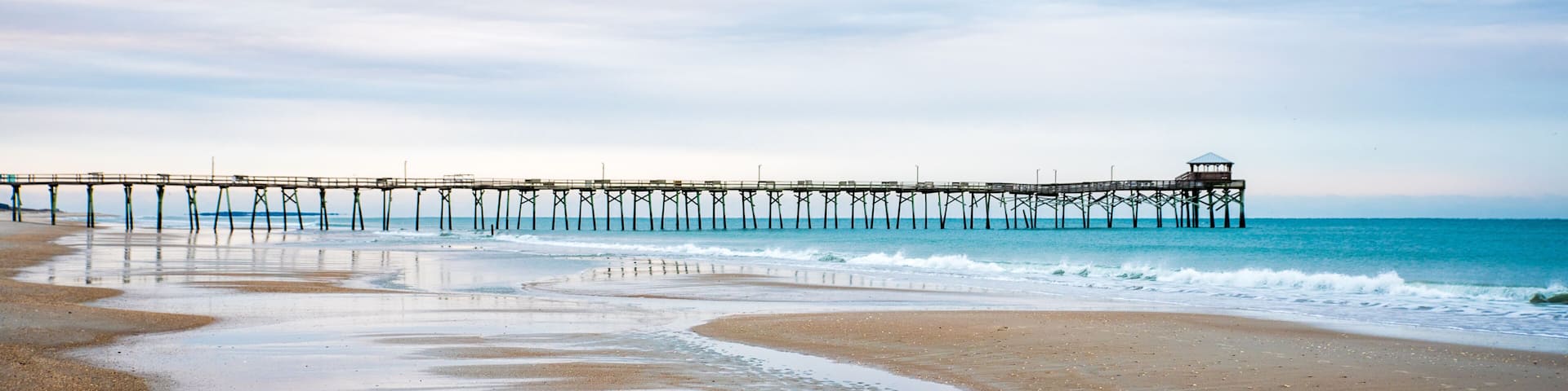Sunrise at the Atlantic Beach Pier on Emerald Isle