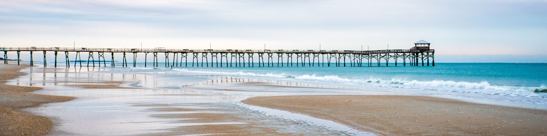 Sunrise at the Atlantic Beach Pier on Emerald Isle