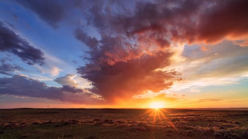 Sunset sky in Thunder Basin National Grassland, Wyoming