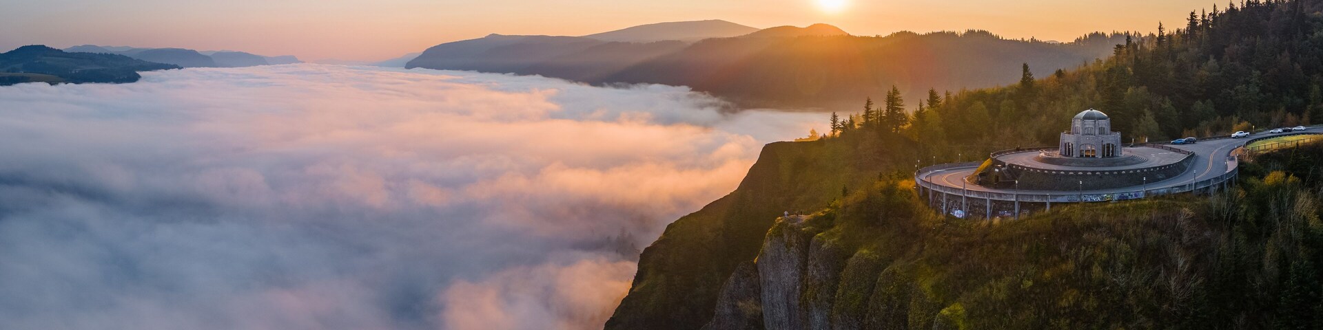 Sunrise at Crown Point in the Columbia River Gorge