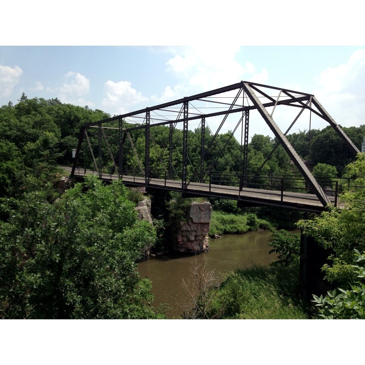 Scenic bridge that spans over Split Rock Creek.