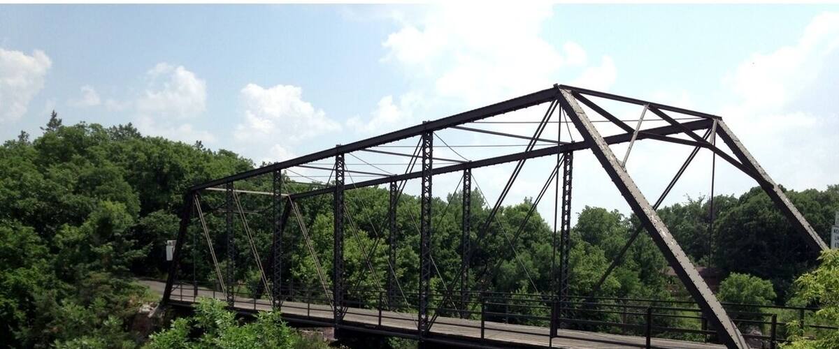 Scenic bridge that spans over Split Rock Creek.