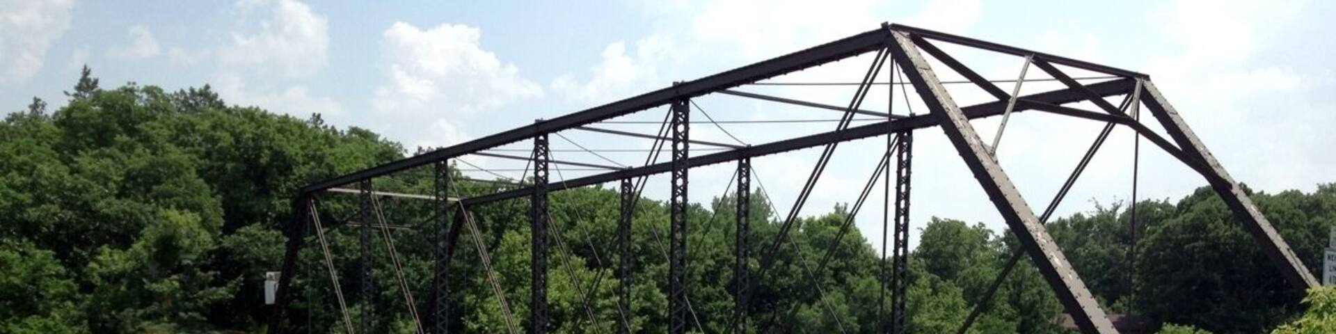 Scenic bridge that spans over Split Rock Creek.