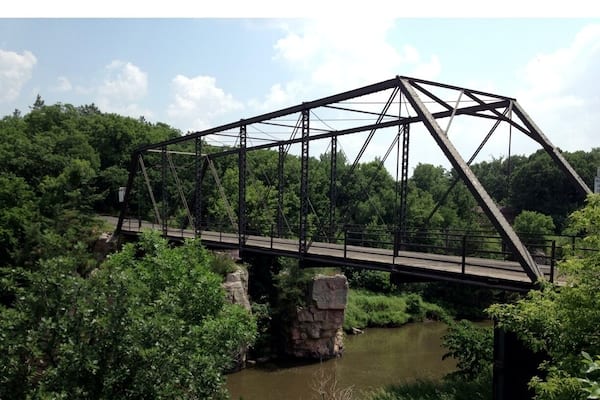 Scenic bridge that spans over Split Rock Creek.