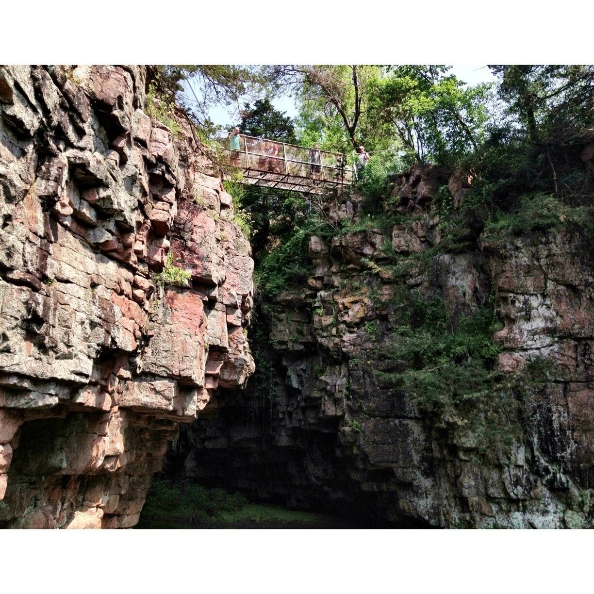 The bridge marks the place where infamous outlaw Jesse James jumped this canyon with his horse. #america #explore #travel #jessejames #southdakota