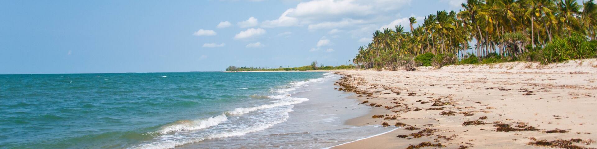 beach on the indian ocean in africa