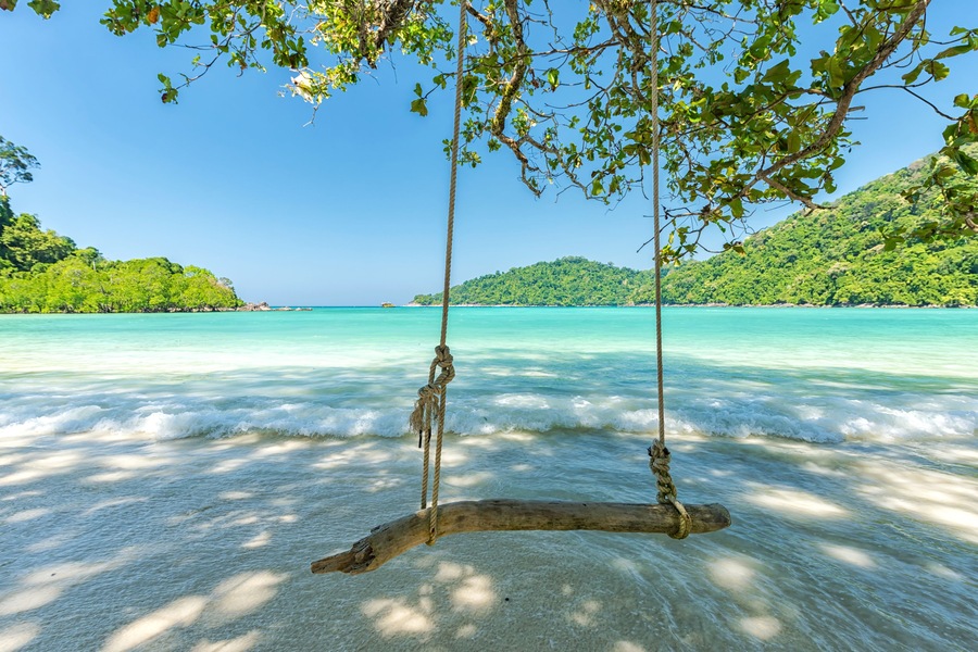 Beautiful tropical beach at Surin Island , Thailand