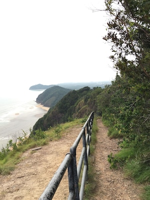 Take a short hike up this hill and be rewarded with great coastline view.