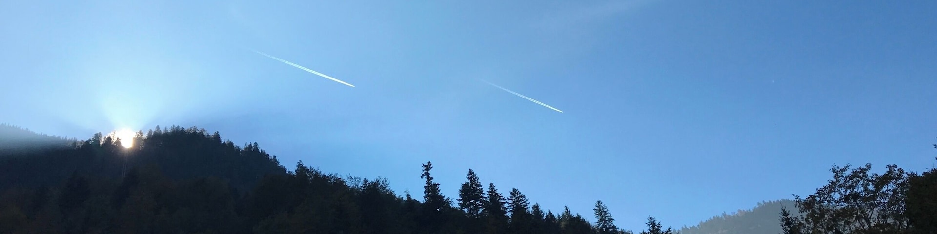 The Areuse gorge is a spectacular hike through a narrow gorge. And the sky provides a beautiful backdrop even even from the bottom of the gorge.