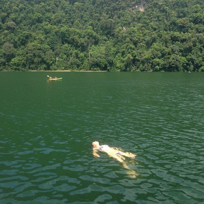 Swimming in the lake of the pregnant maiden. Absolute bliss