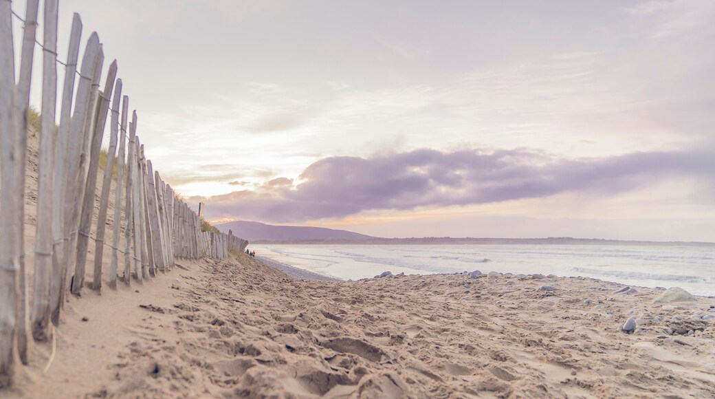 The Irish coastal town of Strandhill County Sligo on the Wild Atlantic Way. The beach at sunset on a calm winters evening.