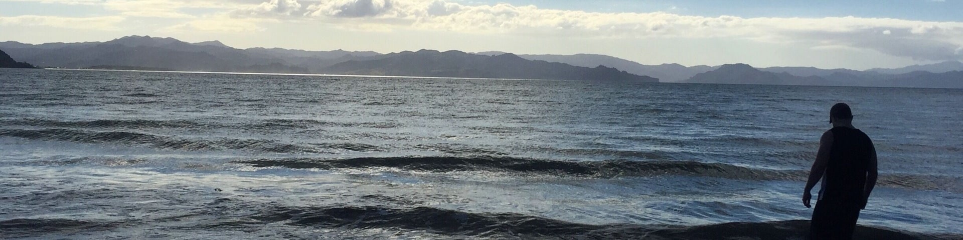 Incredible view. First day on a campervan trip heading south from Auckland.
